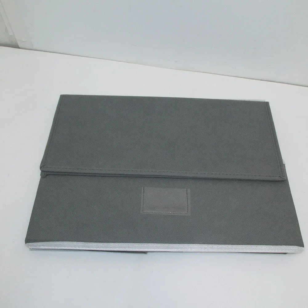 Woffit Set of 3 Linen Gray Closet Organizers 17 x 15 x 12.5